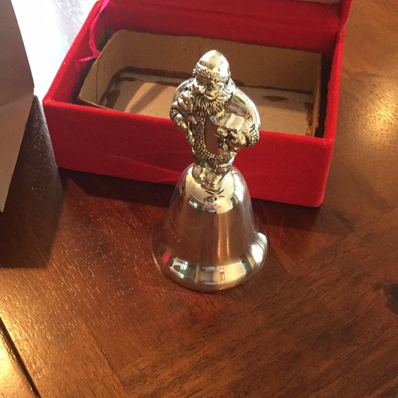 Silverplated Santa Bell - Picture 2 of 6